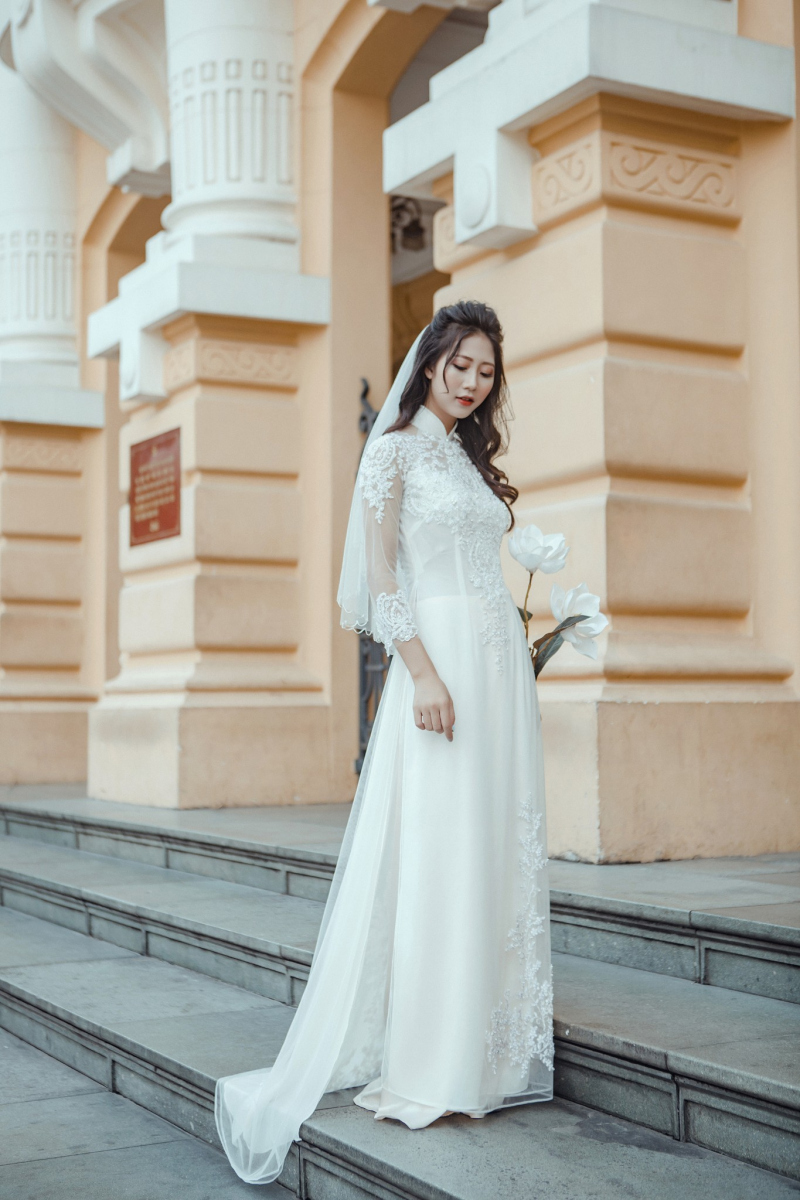 Kinh nghiệm chọn áo dài cưới đẹp cho nàng dâu